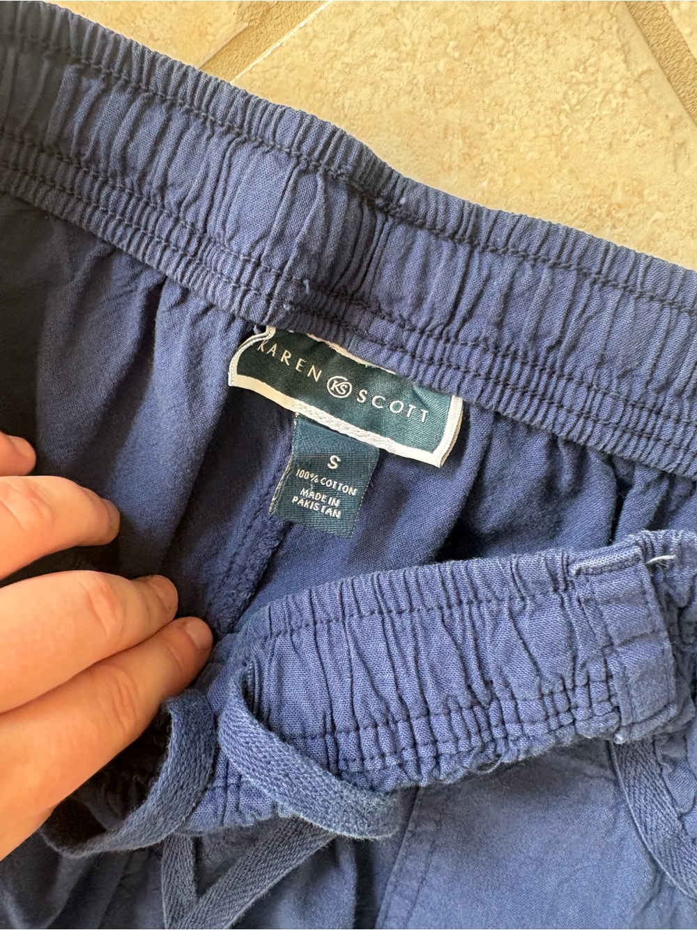 Karen Scott Navy Blue Bermuda Shorts - Picture 2 of 4